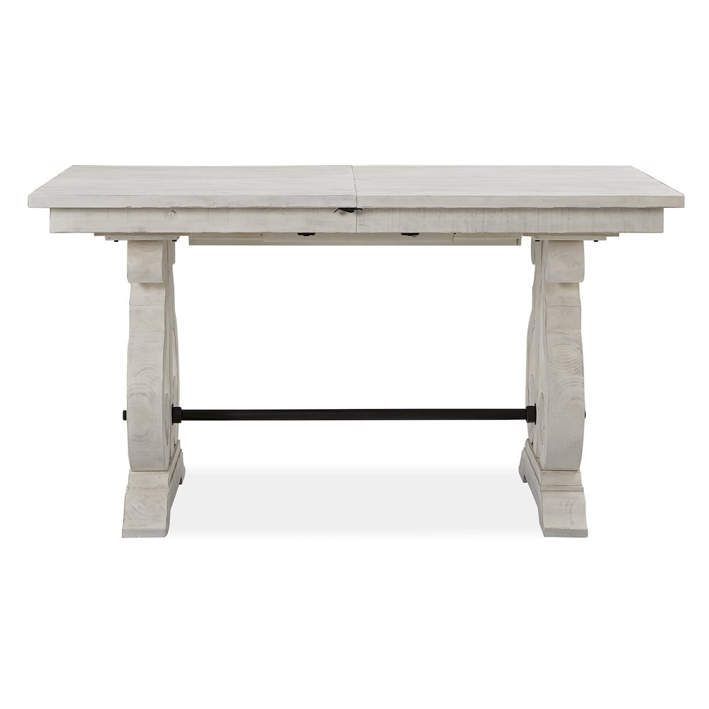 Alabaster And Toasted Nutmeg Extendable Rectangular Counter Height Dining Table. Picture 2