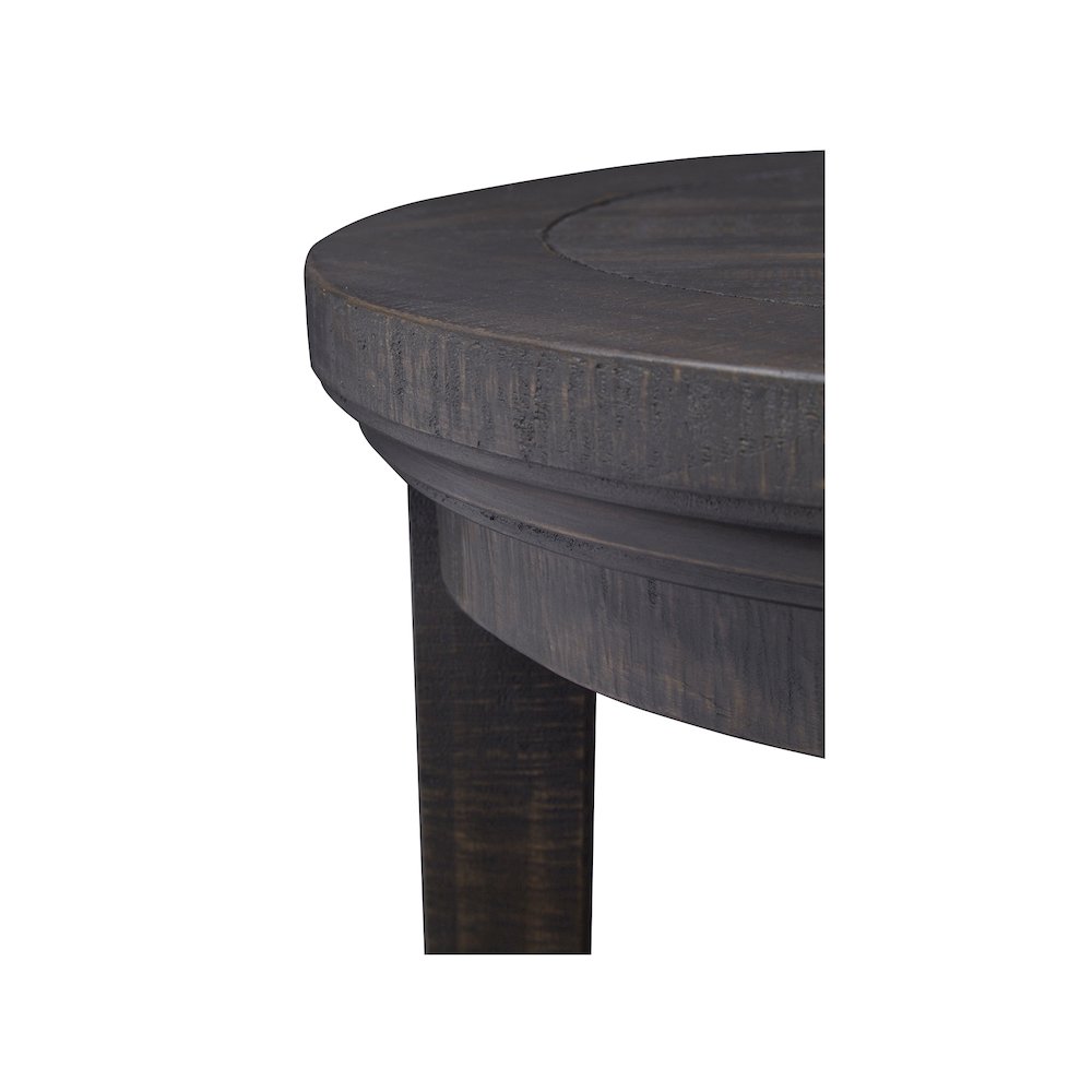 Westley Falls Graphite Round Accent End Table. Picture 6