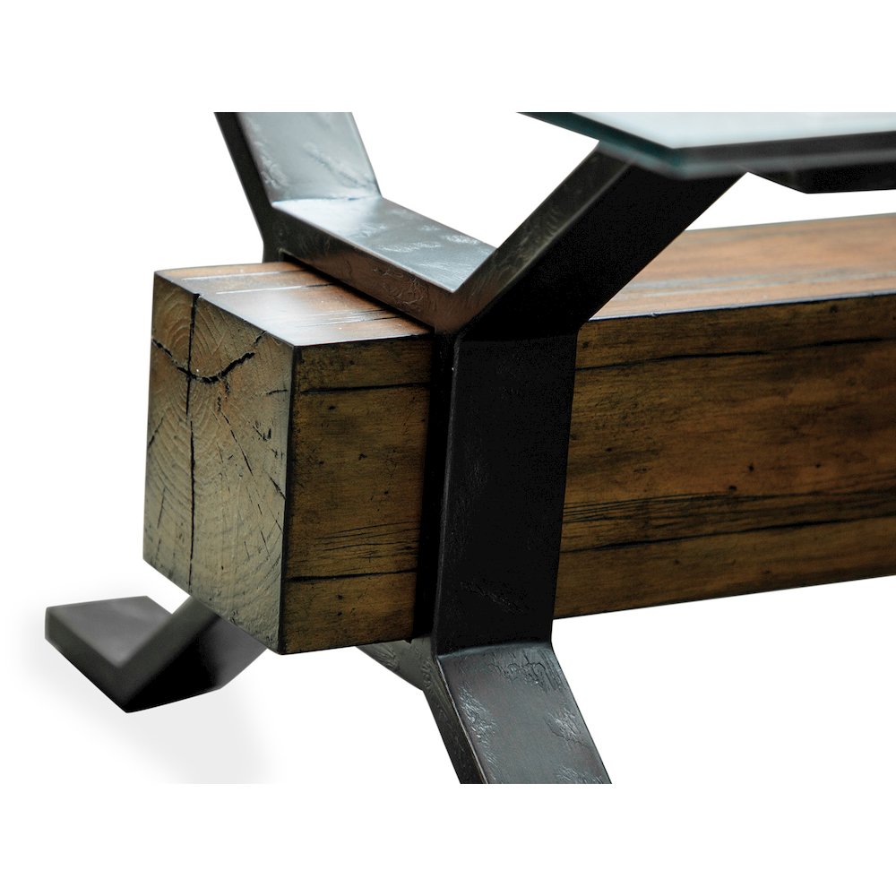 Sawyer Toasted Nutmeg And Smoked Iron Rectangular Cocktail Table. Picture 4