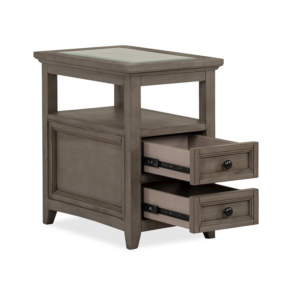 Paxton Place Dovetail Grey Chairside End Table. Picture 6