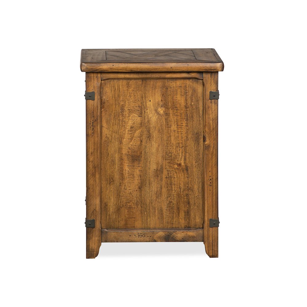 Chesterfield Farmhouse Timber Chairside End Table. Picture 4