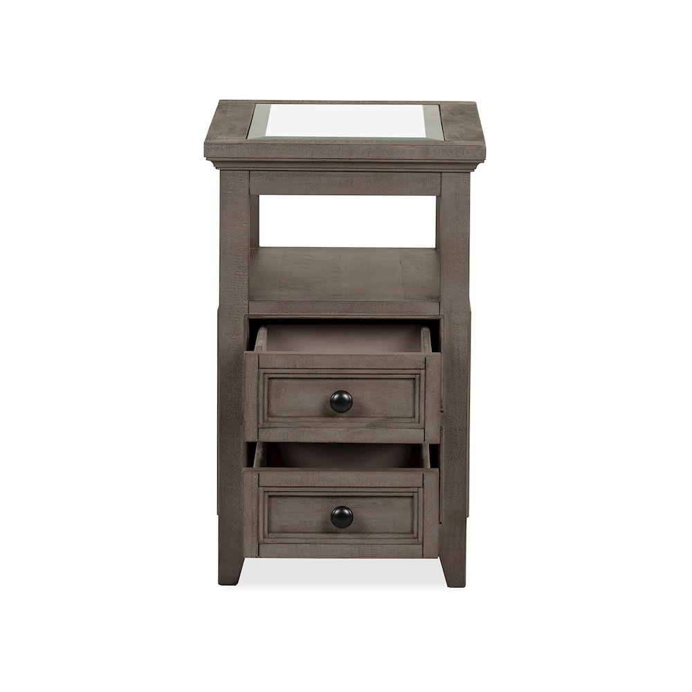 Paxton Place Dovetail Grey Chairside End Table. Picture 8