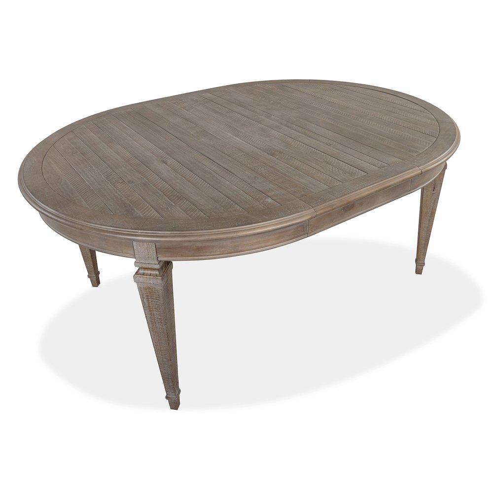 Lancaster Dovetail Grey Extendable Round Dining Table. Picture 6