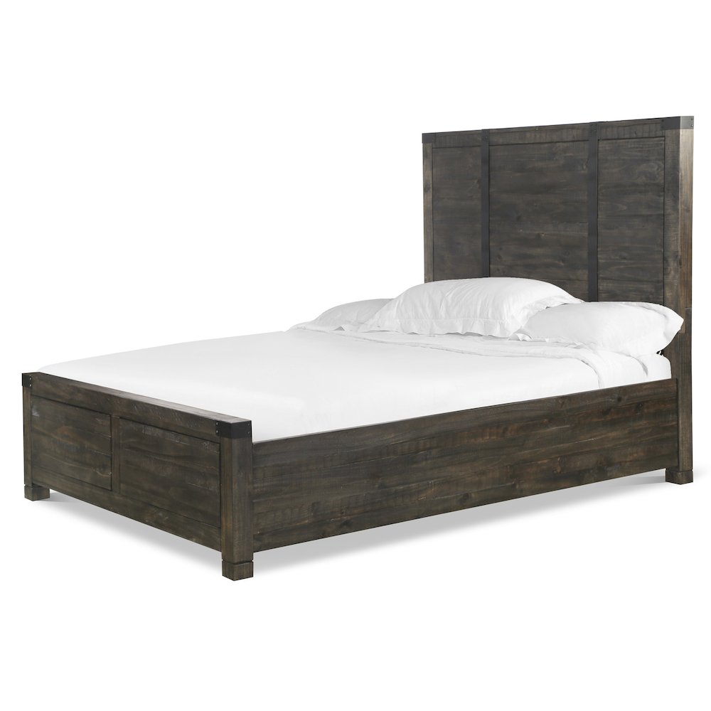 Abington Weathered Charcoal California King Panel Bed. Picture 1