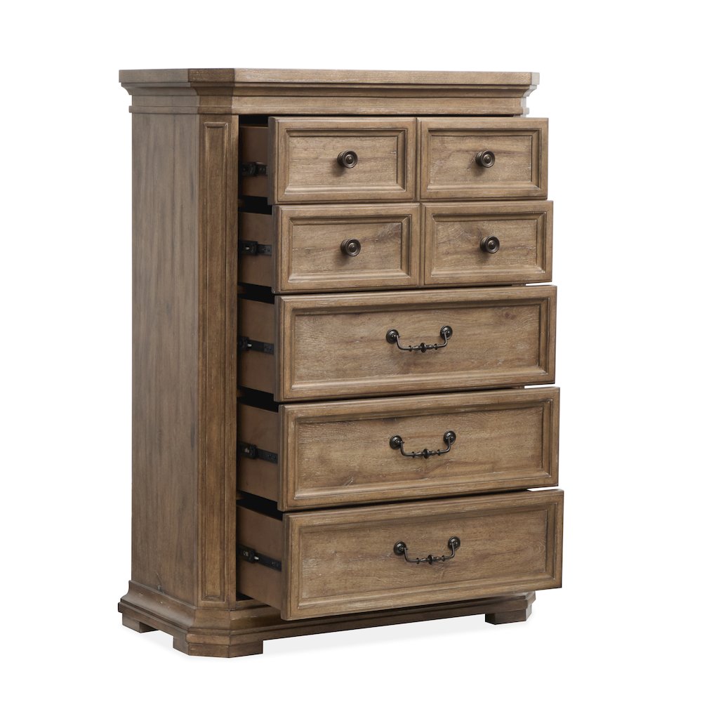 Adler Court Florentine Walnut Drawer Chest. Picture 4