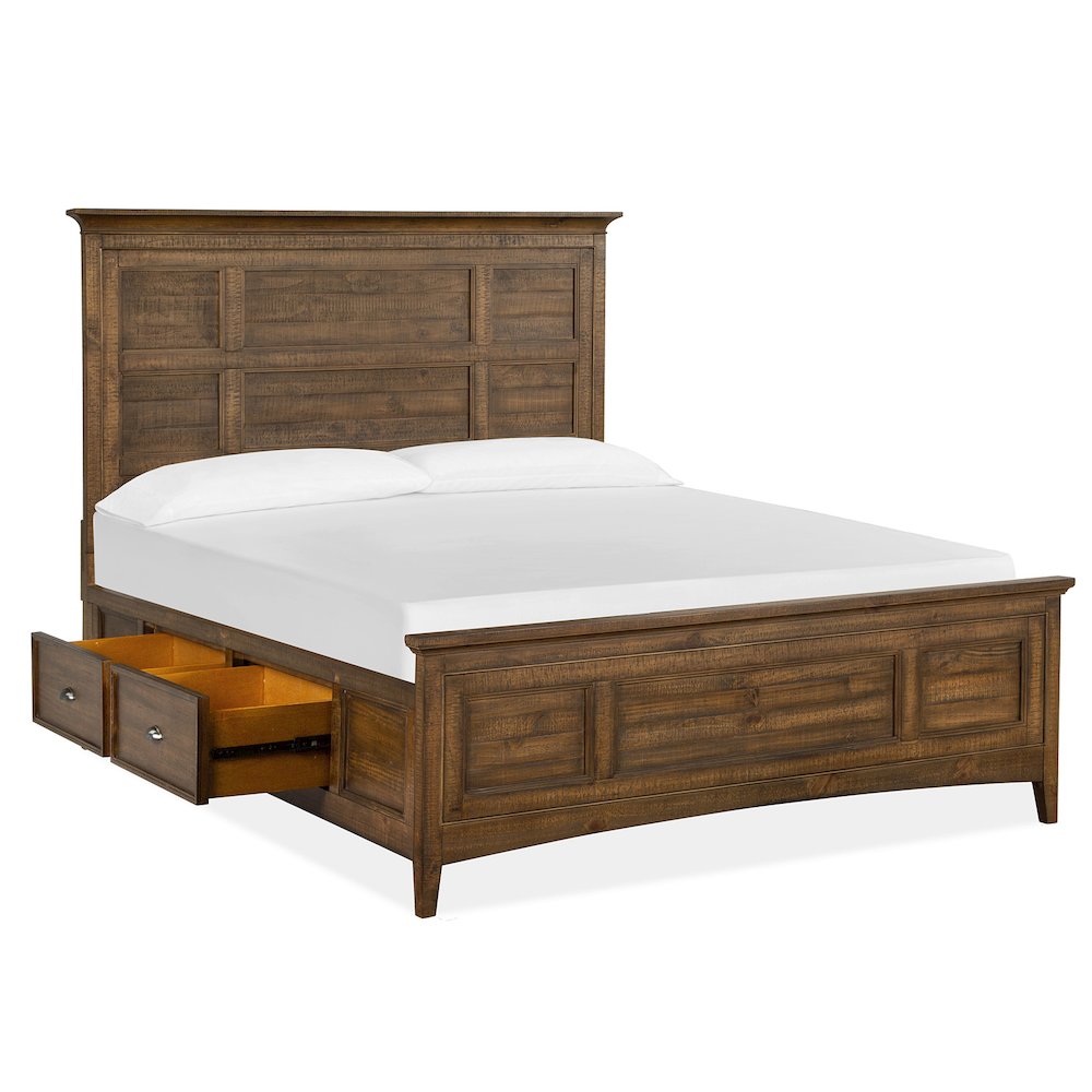 Bay Creek Toasted Nutmeg Queen Panel Storage Bed. Picture 2