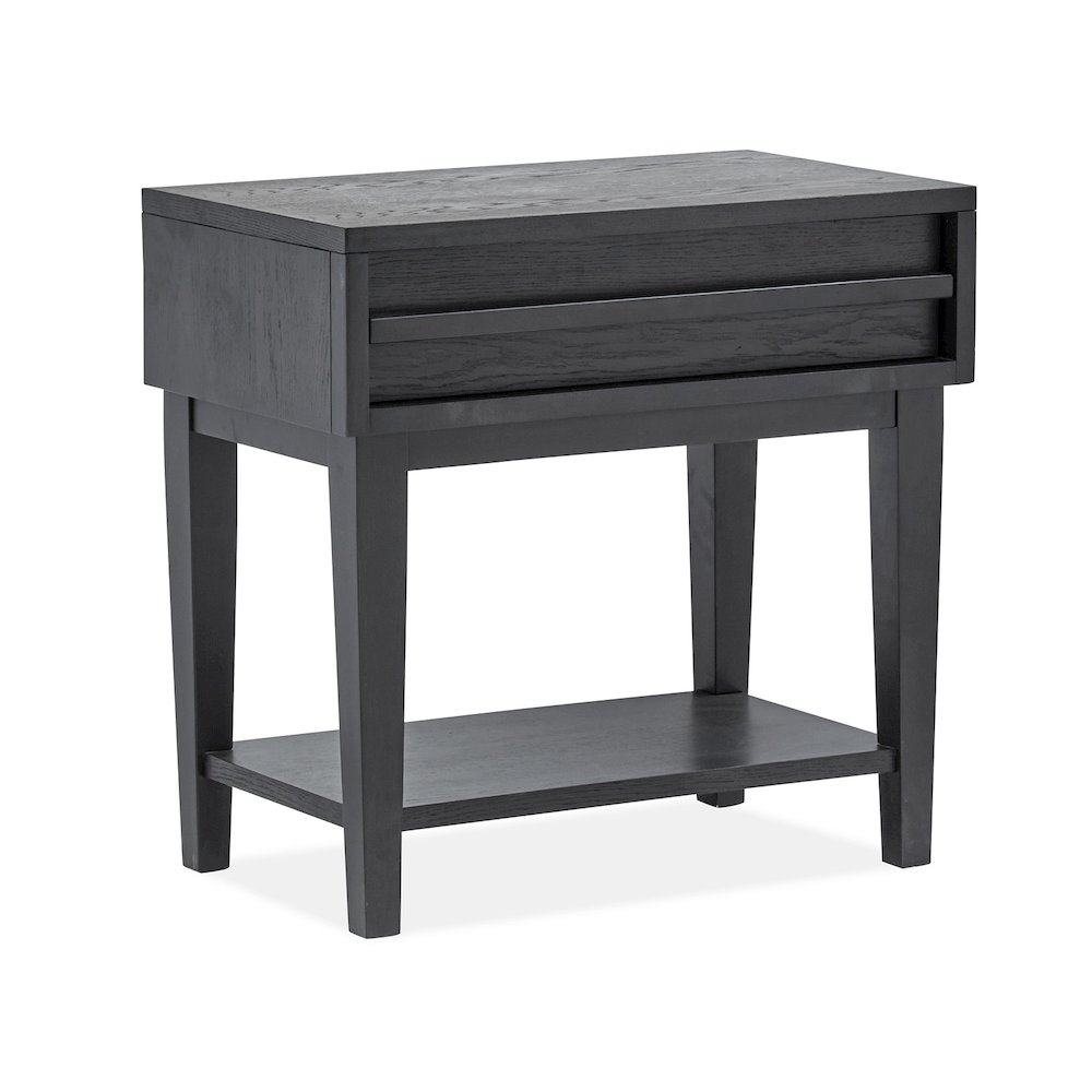 Lindon Belgian Wheat And Coffee Bean Open Nightstand. Picture 1