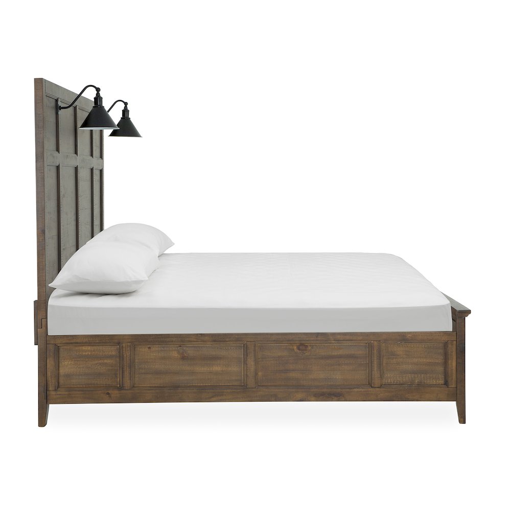 Bay Creek Toasted Nutmeg California King Lamp Panel Bed. Picture 3