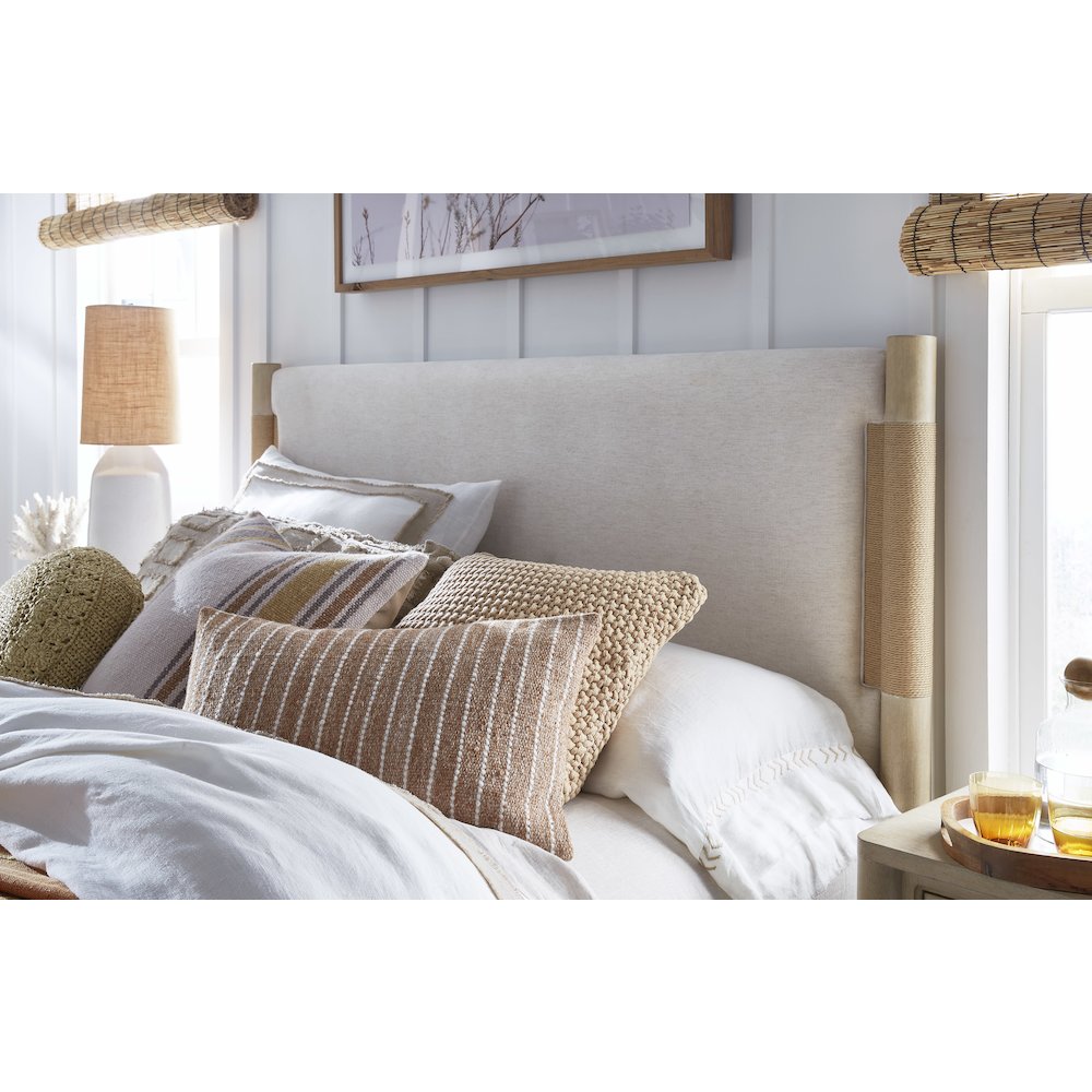 Sunset Cove Sanibel Brown Queen Panel Upholstered Bed. Picture 6