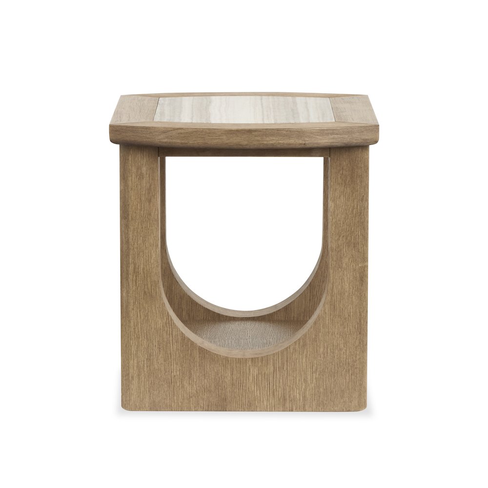 Bradford Riverbed Beige Rectangular End Table. Picture 2
