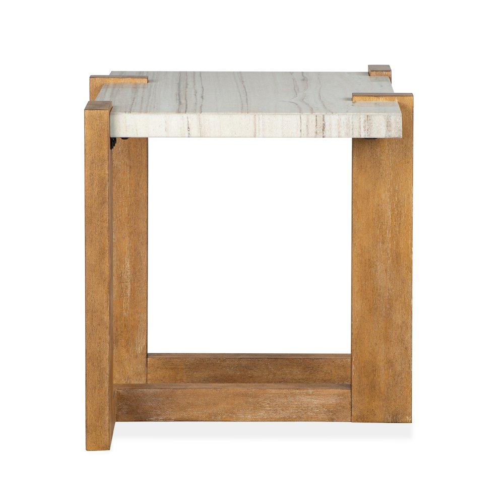 Carrington Honey Wheat Rectangular End Table. Picture 3