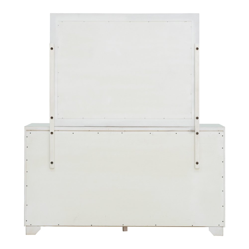Pulaski Camila Creamy White Dresser With Mirror. Picture 4