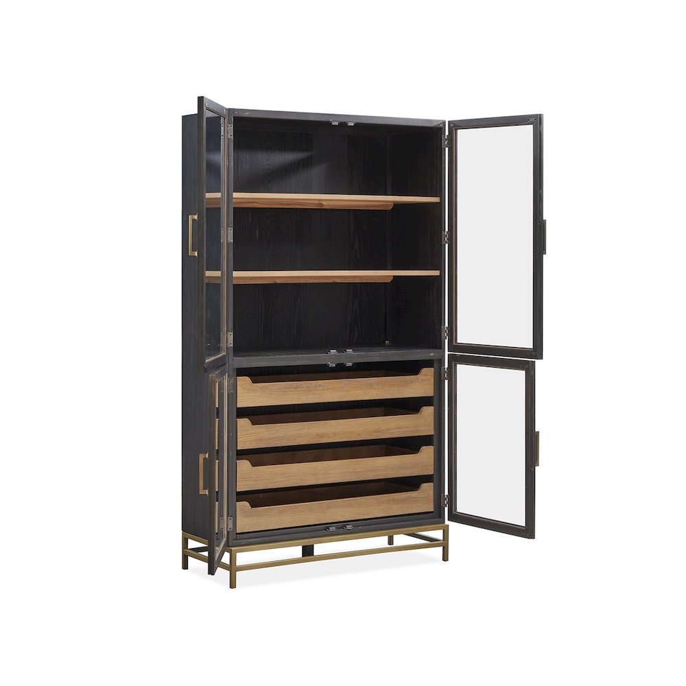 Lindon Coffee Bean Two Tone Cabinet. Picture 5