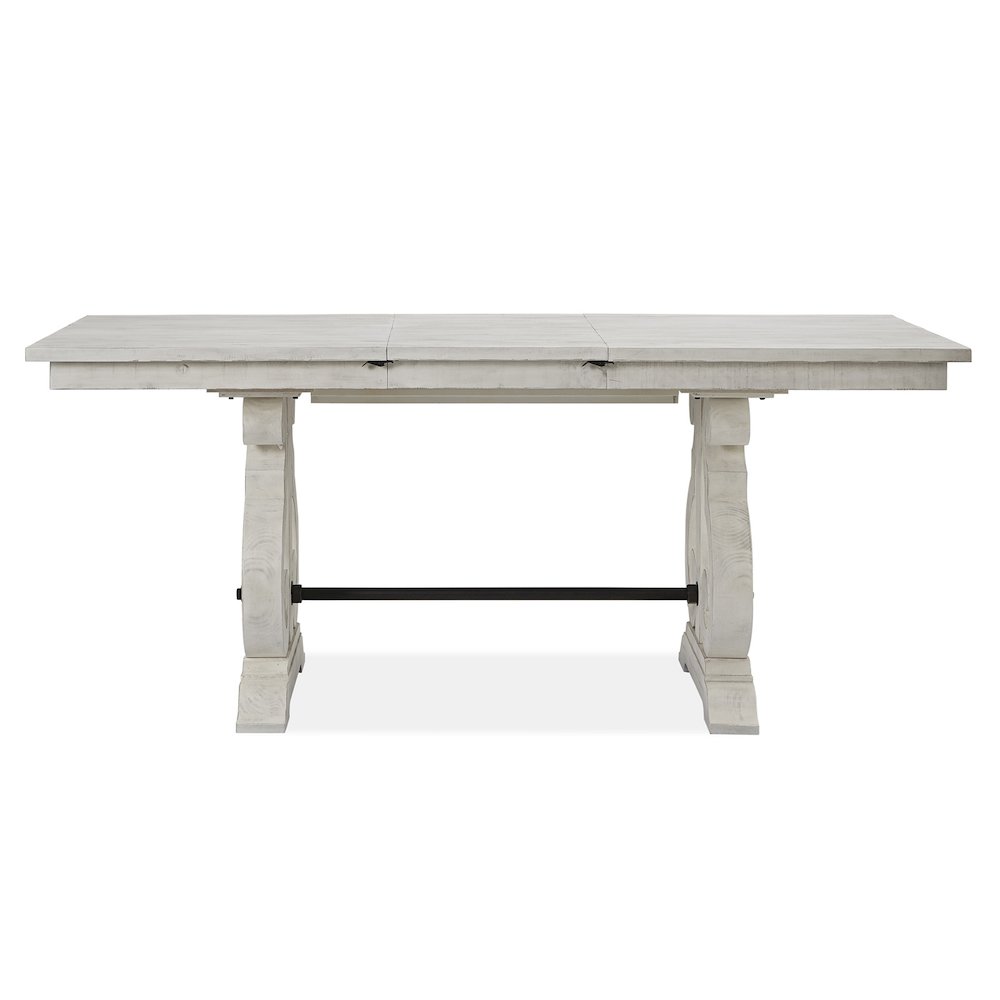 Alabaster And Toasted Nutmeg Extendable Rectangular Counter Height Dining Table. Picture 5