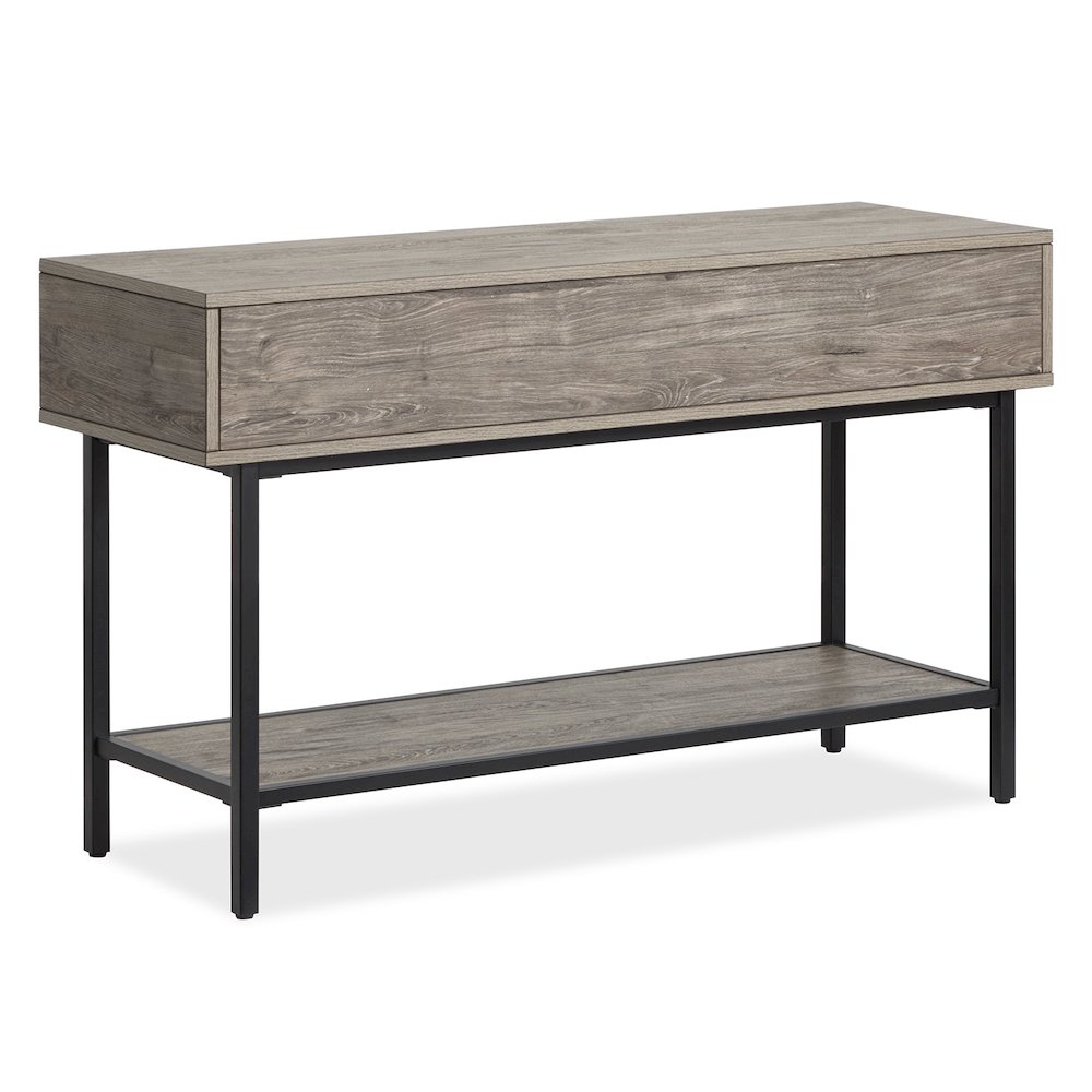Fenwick Whitetail Brown And Smoke Glass Rectangular Sofa Table. Picture 4