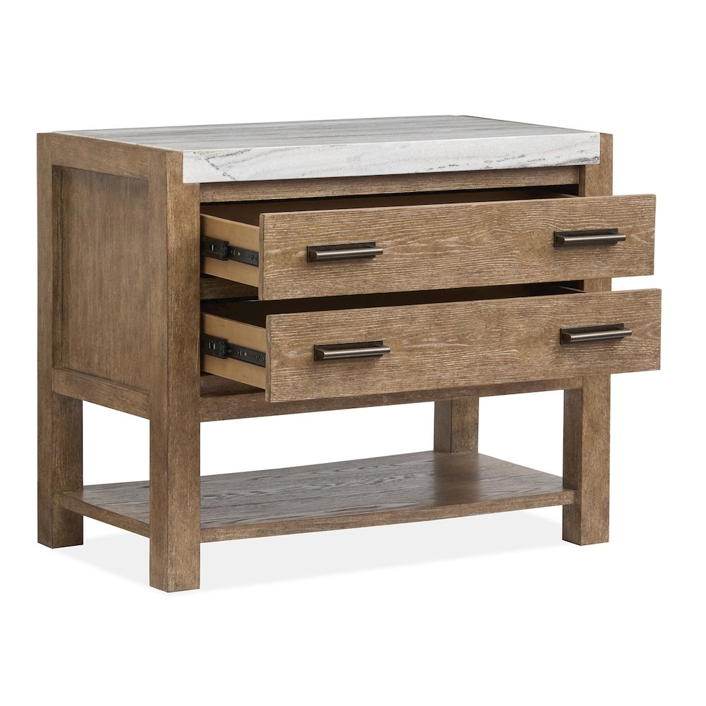 Plum Creek Sierra Brown Open Nightstand. Picture 4