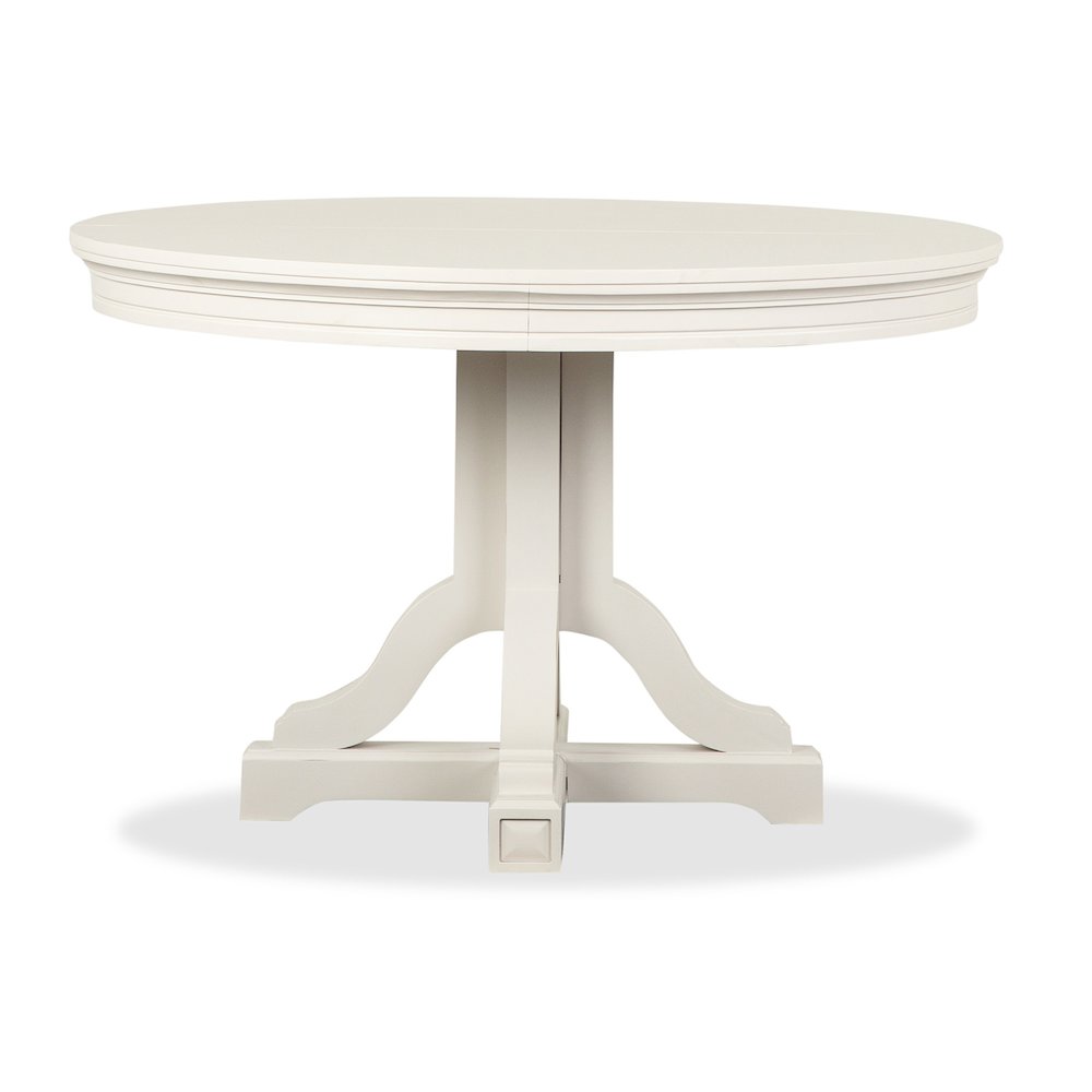 Willowbrook Egg Shell White Extendable 48" Round Dining Table. Picture 5