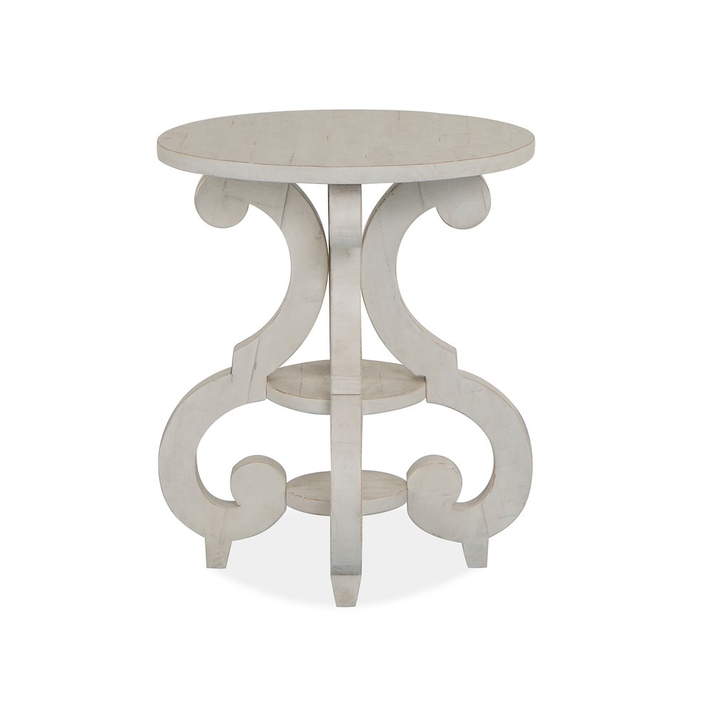 Bronwyn Alabaster Round Accent Table. Picture 3