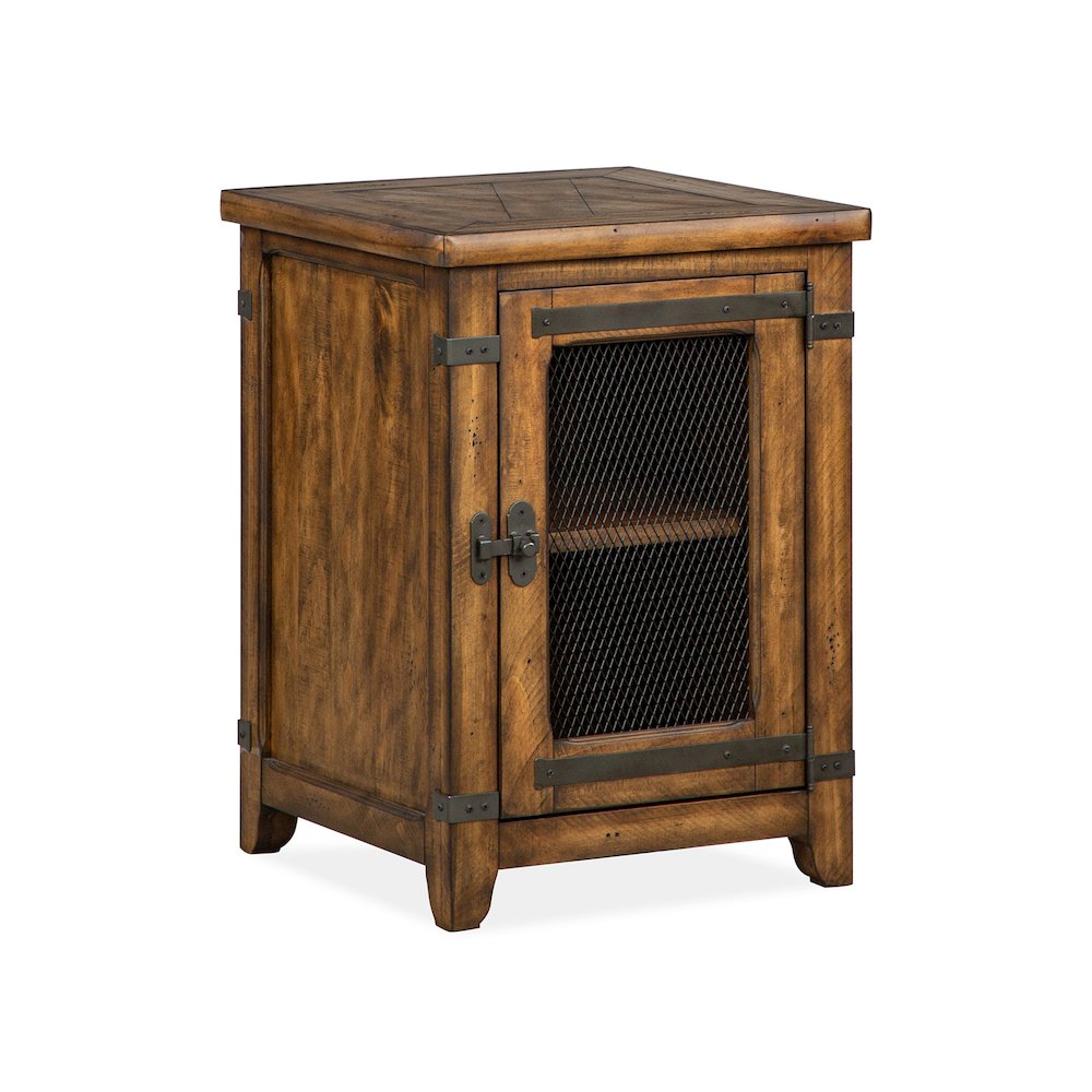 Chesterfield Farmhouse Timber Chairside End Table. Picture 1