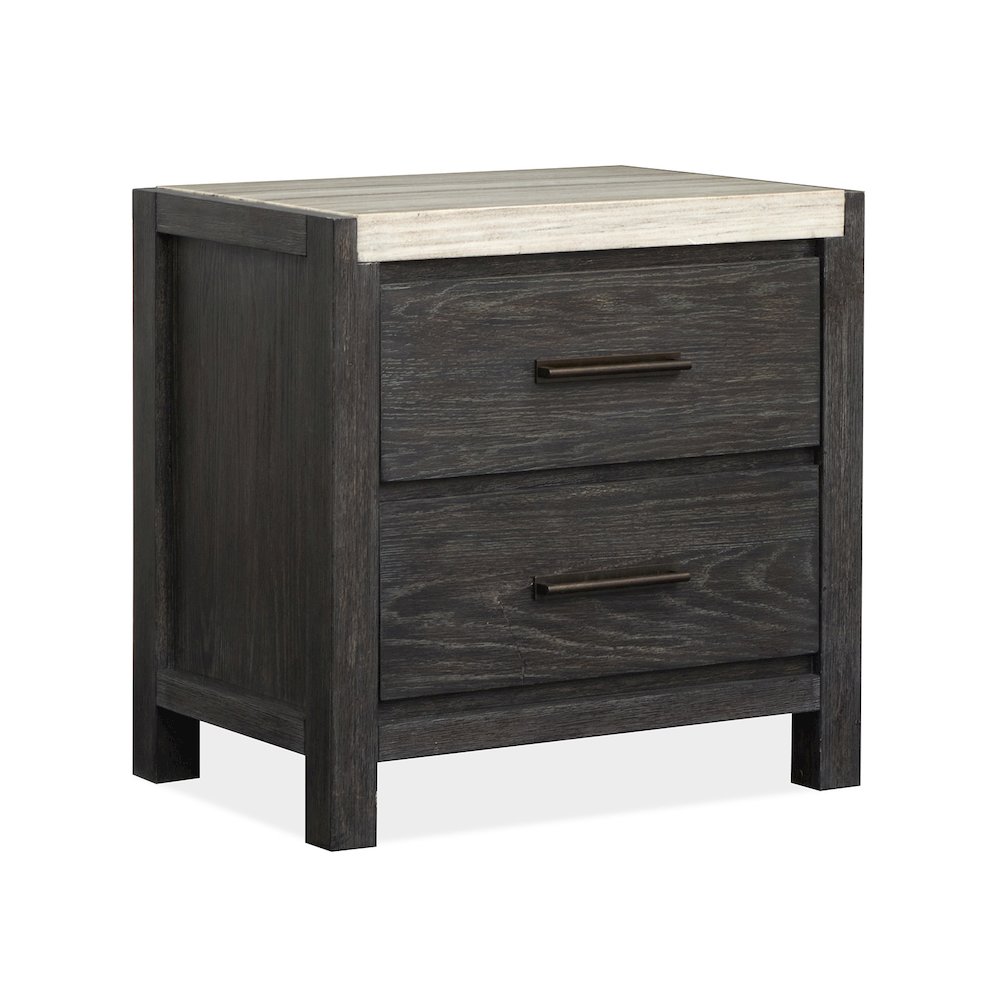 Plum Creek Ravenwood Black Drawer Nightstand. Picture 1