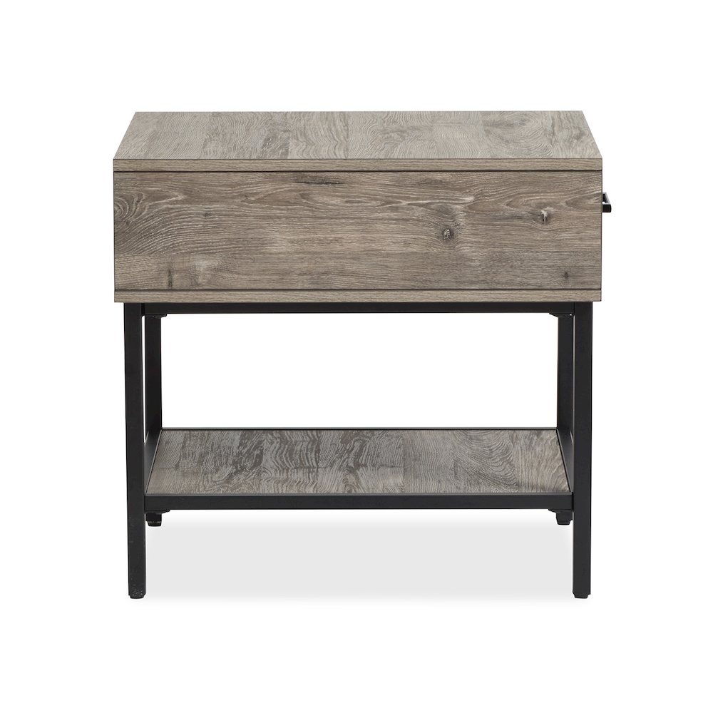 Fenwick Whitetail Brown And Smoke Glass Rectangular End Table. Picture 3
