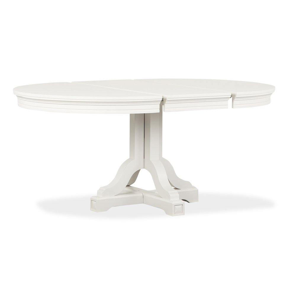 Willowbrook Egg Shell White Extendable 48" Round Dining Table. Picture 7