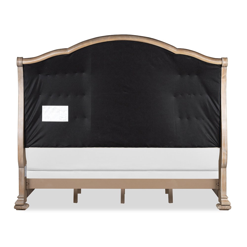 Marisol Fawn Queen Upholstered Sleigh Storage Bed. Picture 6