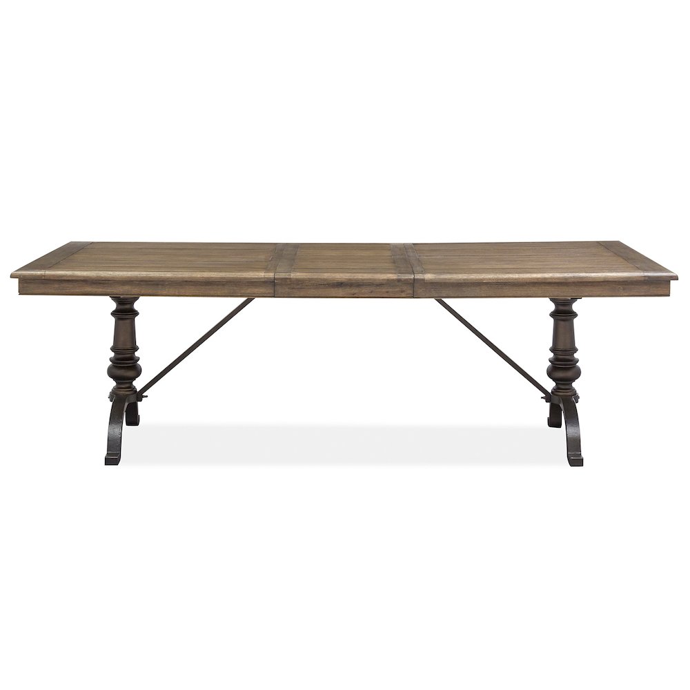 Roxbury Manor Homestead Brown Extendable Rectangular Dining Table. Picture 5