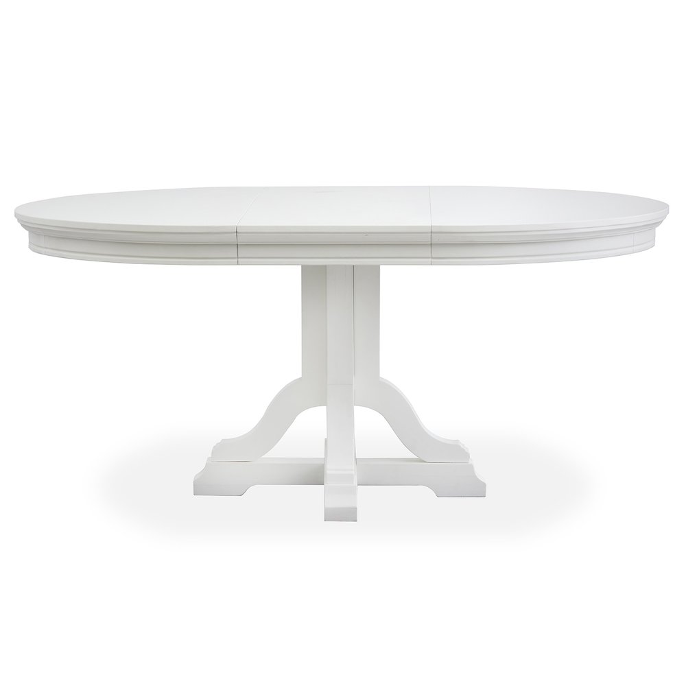 Charleston White Dove White Extendable 48" Round Dining Table. Picture 12