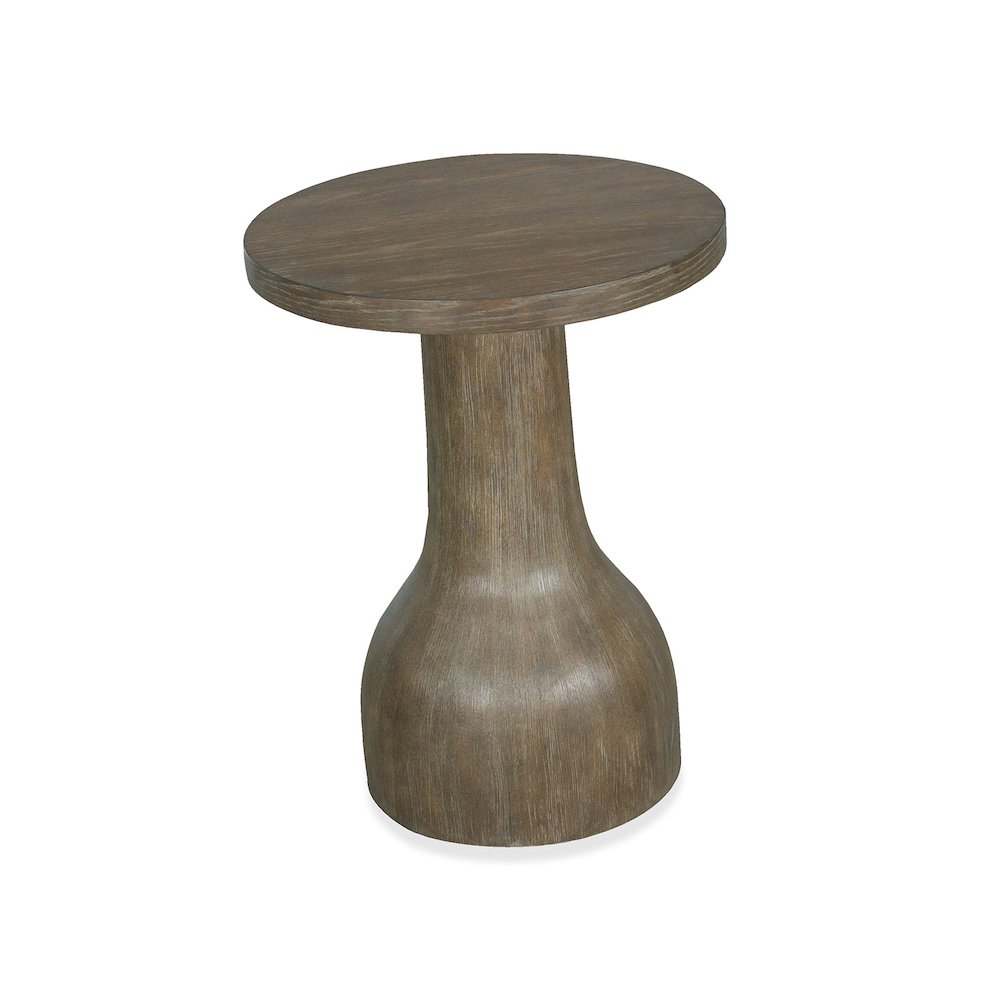 Bosley Lt. Brown Porpoise Round Accent Table. Picture 2