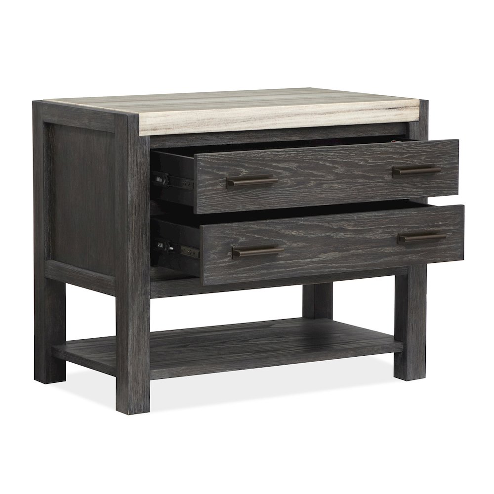 Plum Creek Ravenwood Black Open Nightstand. Picture 4