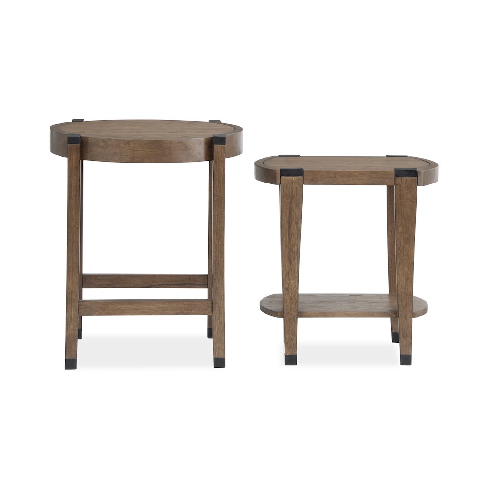 Kaysen Wallaby And Matte Black Nesting End Table. Picture 6