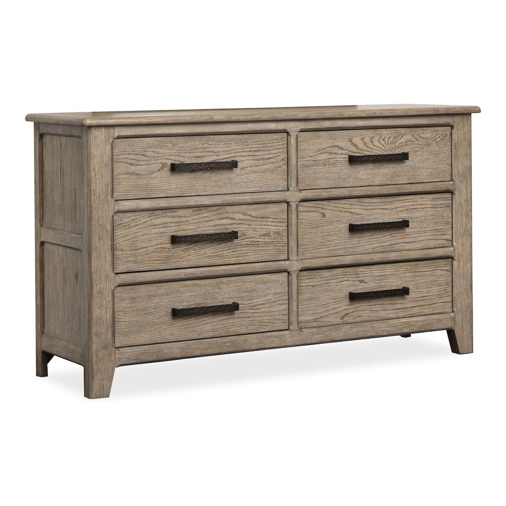 Claremont Smokey Taupe Double Drawer Dresser. Picture 1