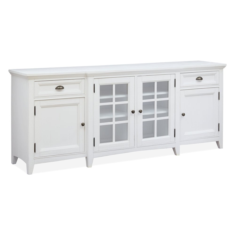 Heron Cove Chalk White 80" Console. Picture 1