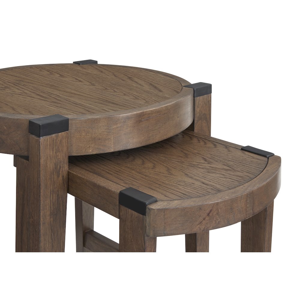 Kaysen Wallaby And Matte Black Nesting End Table. Picture 9