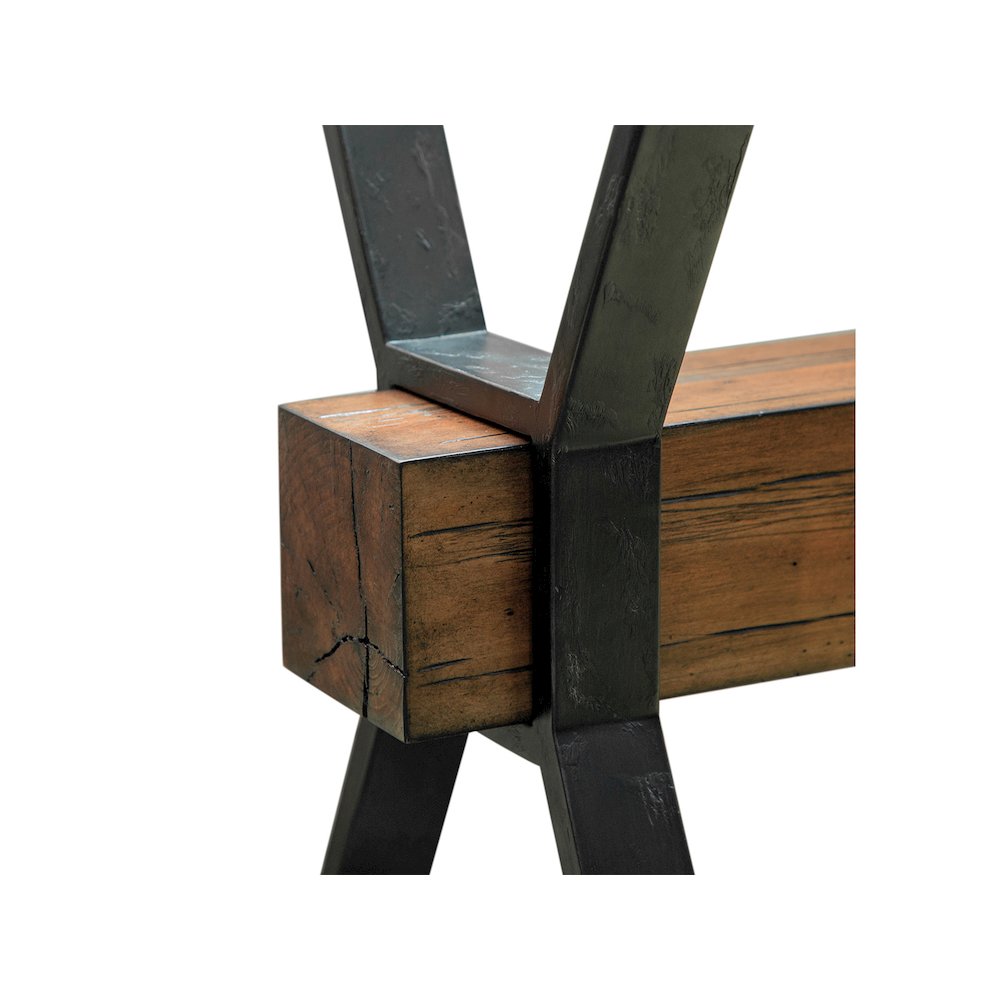Sawyer Toasted Nutmeg And Smoked Iron Rectangular End Table. Picture 6