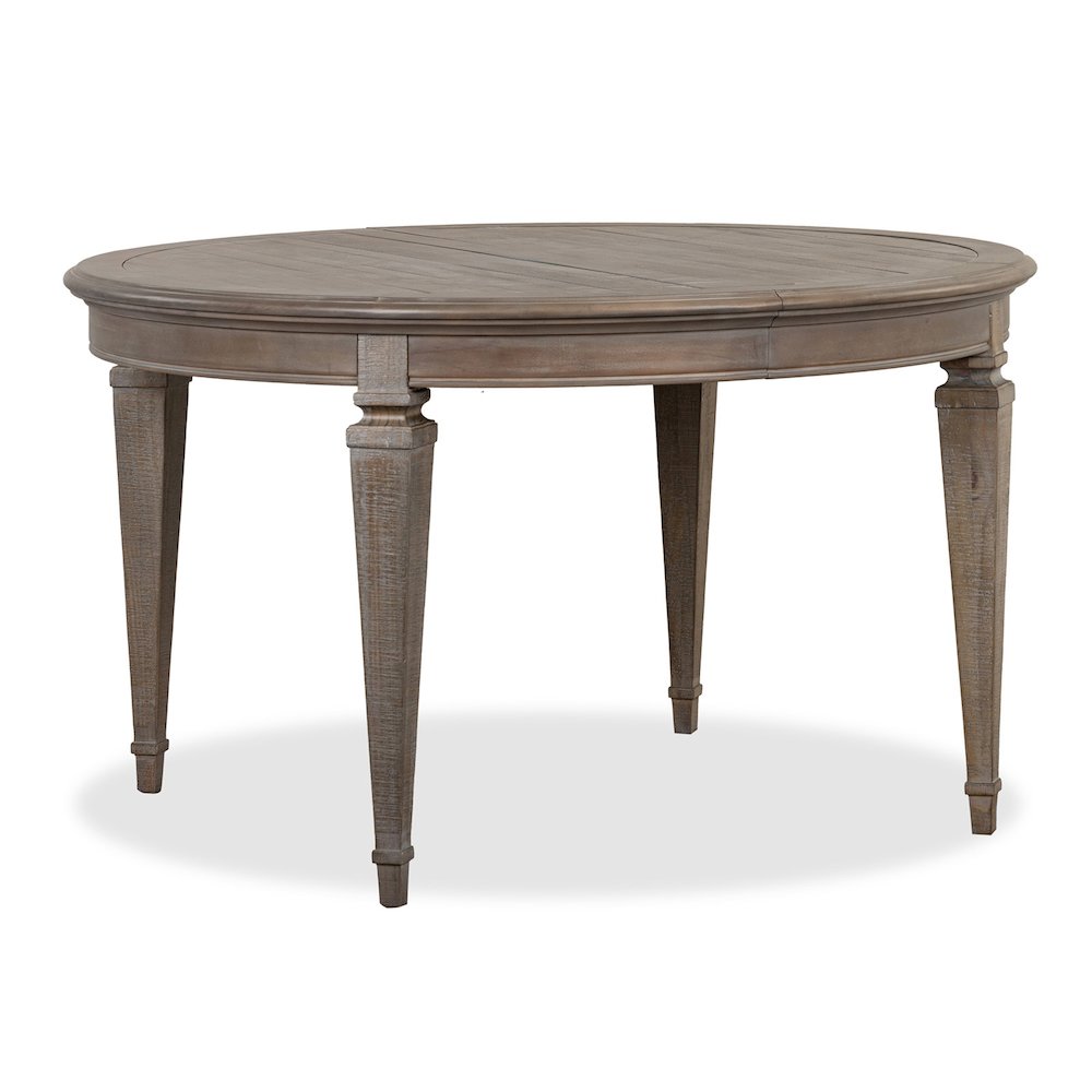Lancaster Dovetail Grey Extendable Round Dining Table. Picture 1