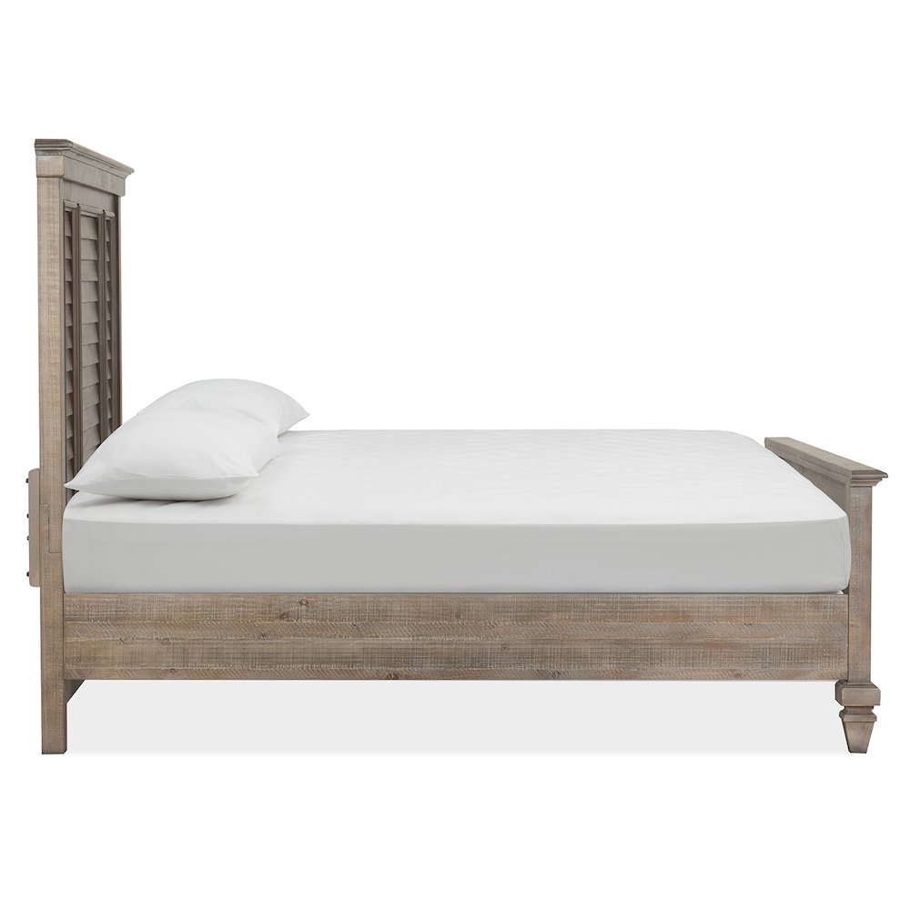 Lancaster Dovetail Grey Queen Shutter Panel Bed. Picture 3