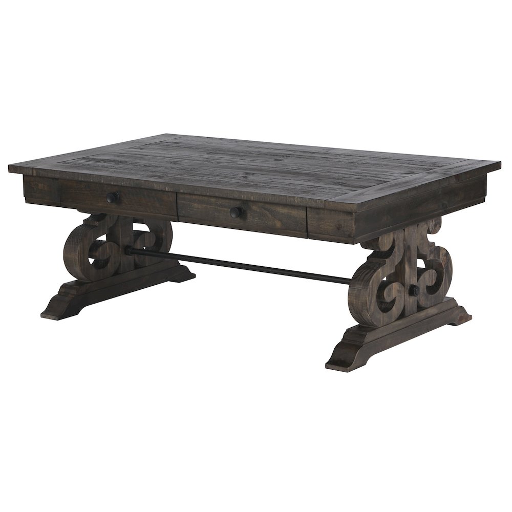 Bellamy Peppercorn Rectangular Cocktail Table. Picture 1