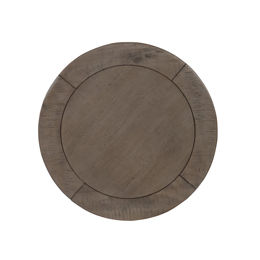 Paxton Place Dovetail Grey Round Accent End Table. Picture 5
