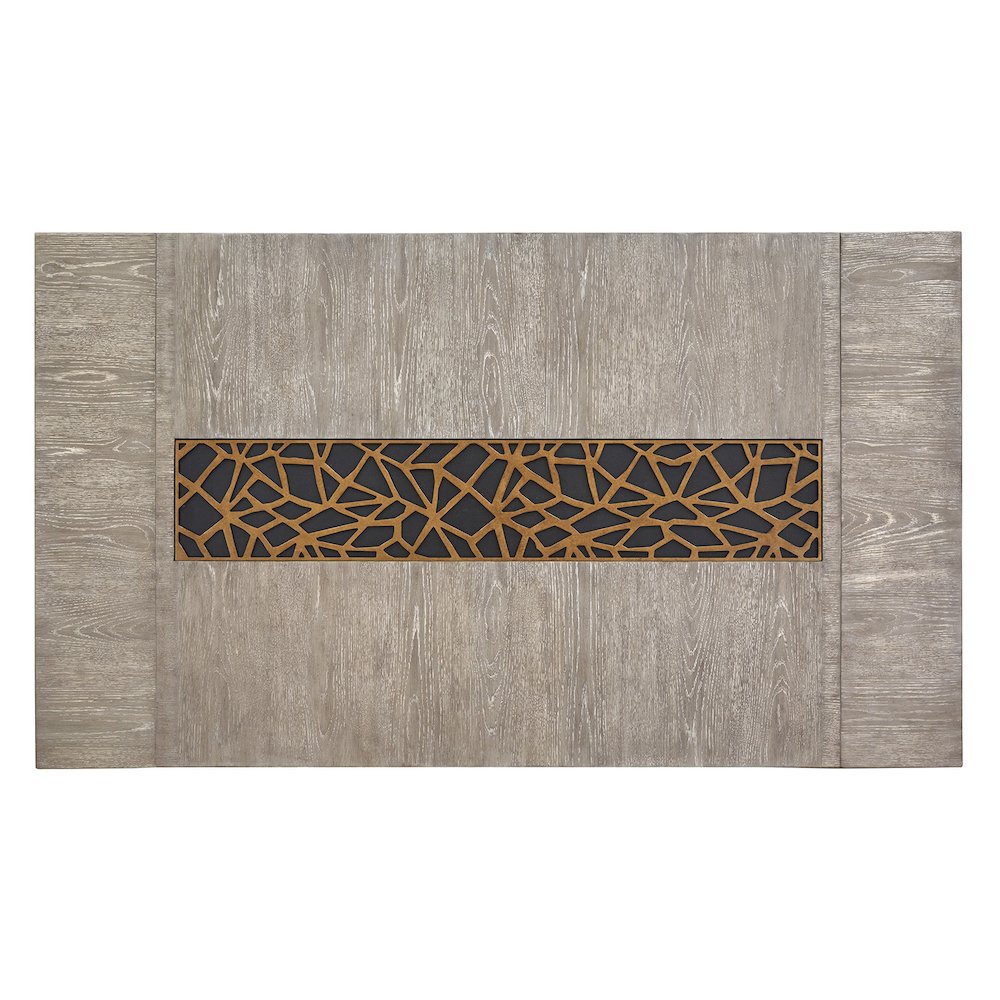 Ryker Nocturn Black And Coventry Grey Rectangular Dining Table. Picture 7