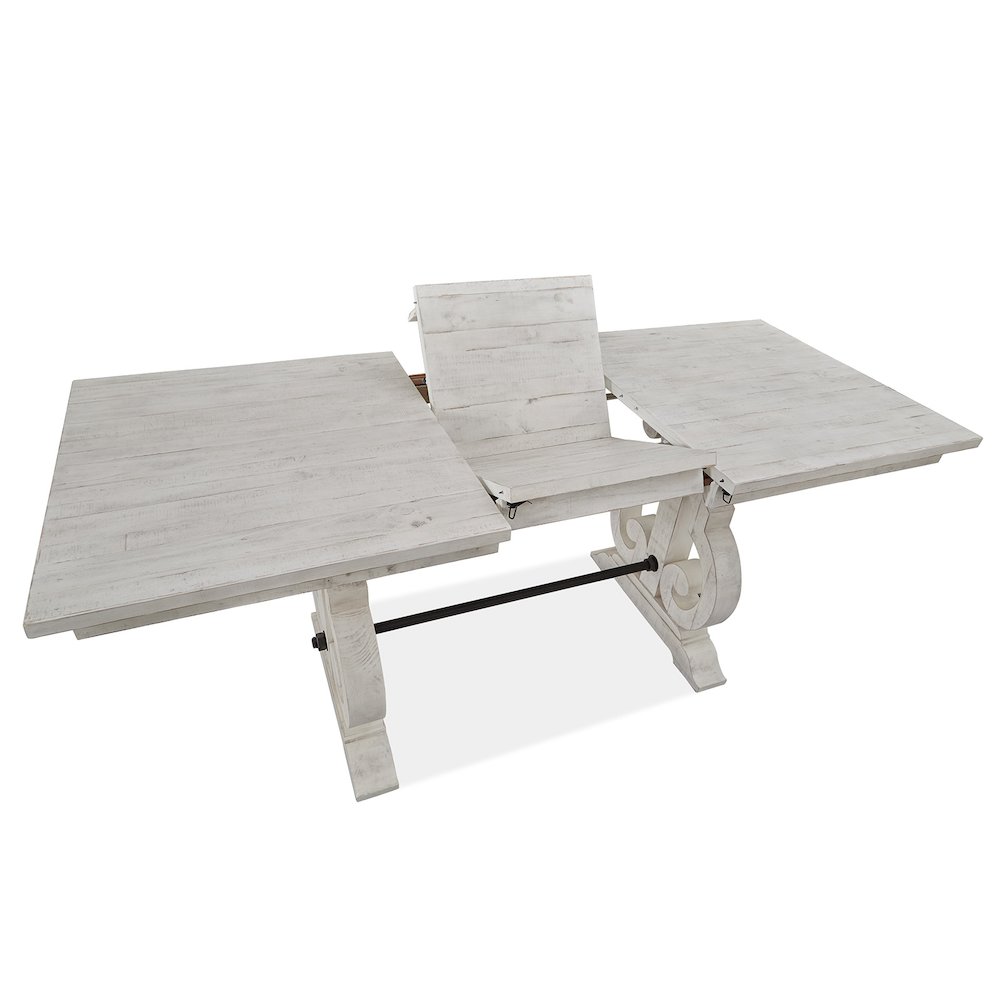 Alabaster And Toasted Nutmeg Extendable Rectangular Counter Height Dining Table. Picture 7