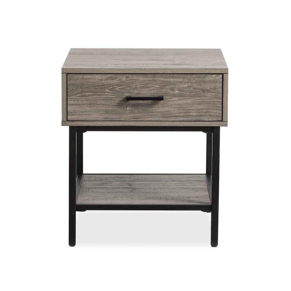 Fenwick Whitetail Brown And Smoke Glass Rectangular End Table. Picture 2