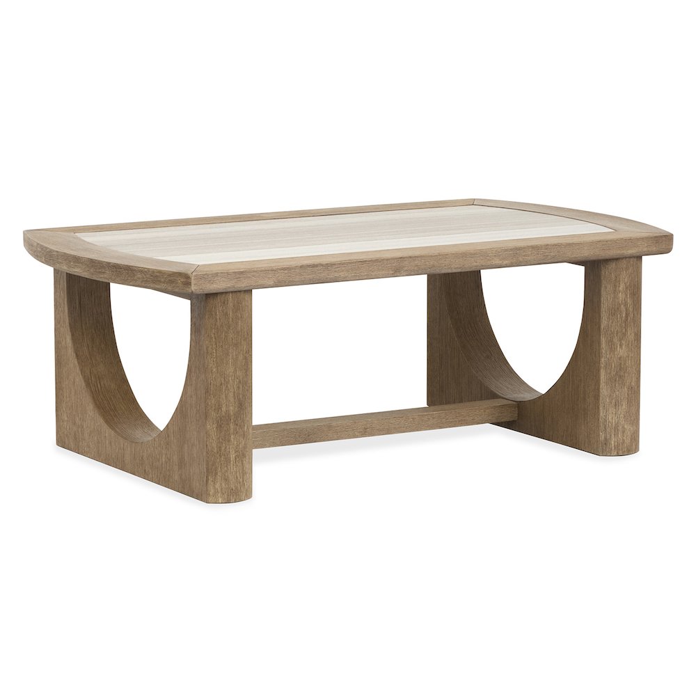 Bradford Riverbed Beige Rectangular Cocktail Table. Picture 1