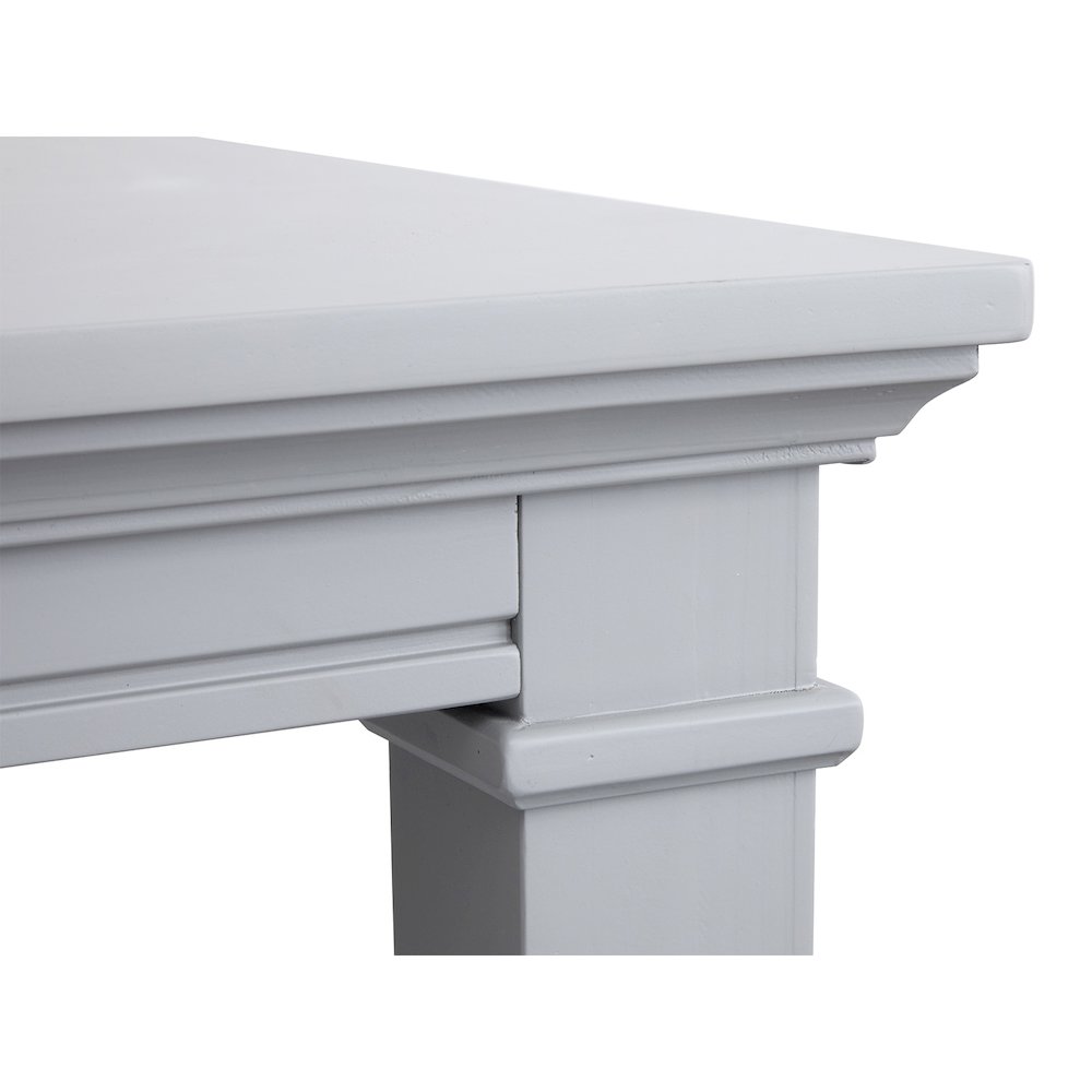 Charleston Harbor Gray Grey Extendable Rectangular Dining Table. Picture 7