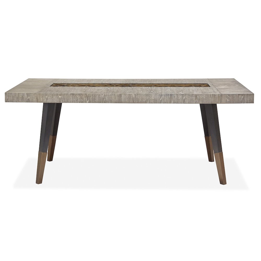 Ryker Nocturn Black And Coventry Grey Rectangular Dining Table. Picture 2