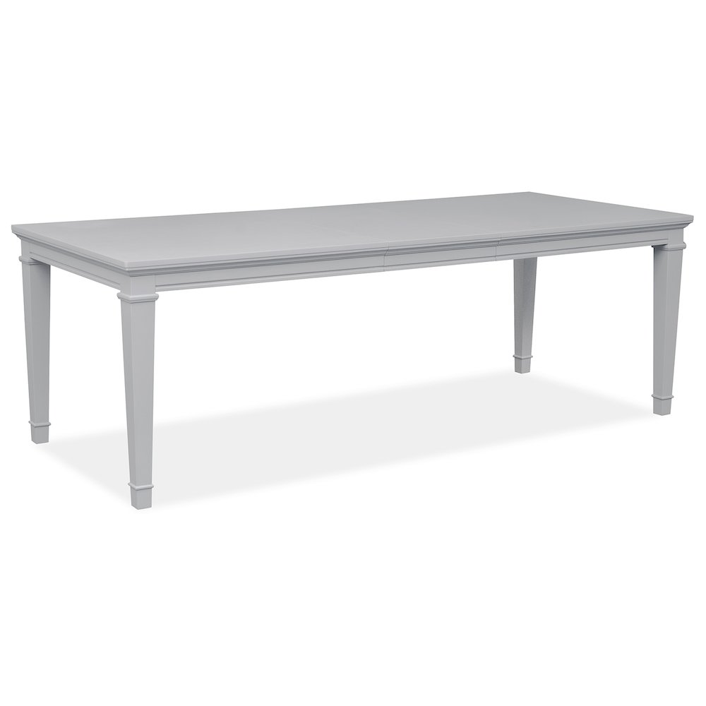 Charleston Harbor Gray Grey Extendable Rectangular Dining Table. Picture 4