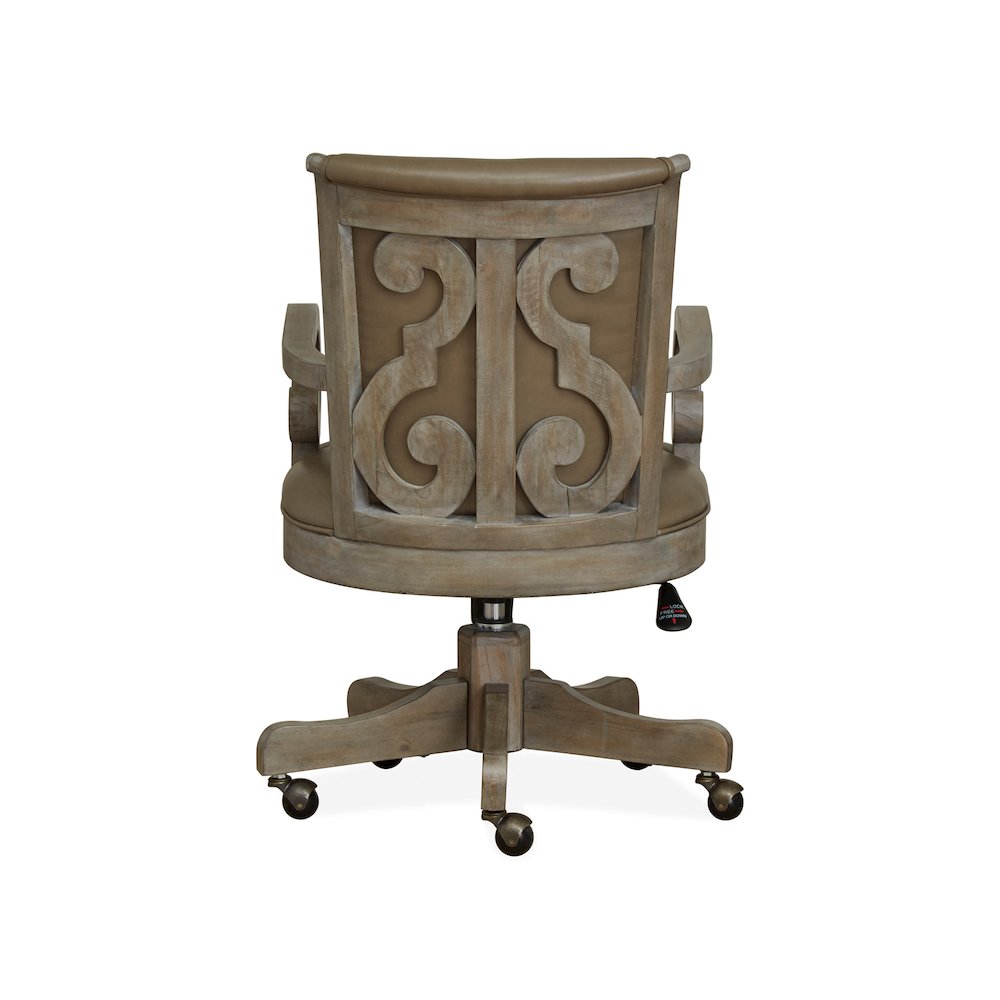 Tinley Park Dove Tail Grey Fully Upholstered Swivel Chair. Picture 3