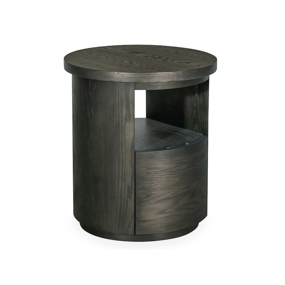 Bosley Coffee Bean Round End Table. Picture 1