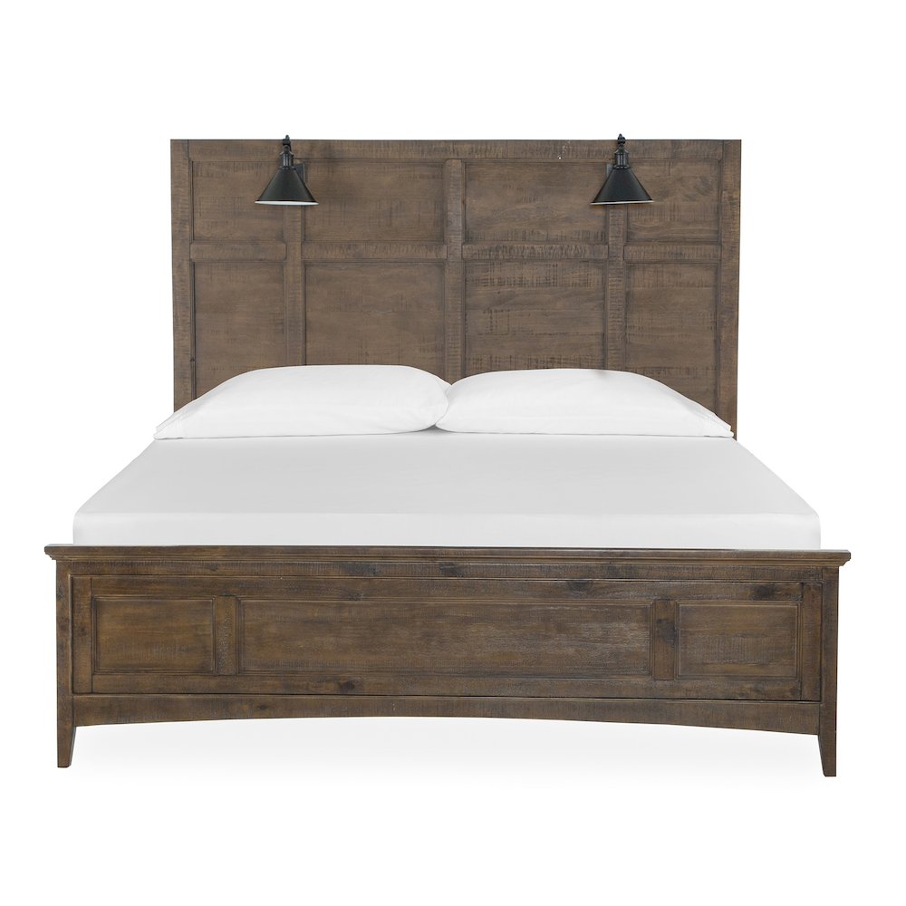 Bay Creek Toasted Nutmeg California King Lamp Panel Bed. Picture 2